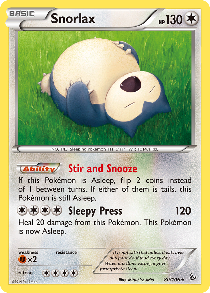 Snorlax (80/106) [XY: Flashfire] | Exor Games Truro