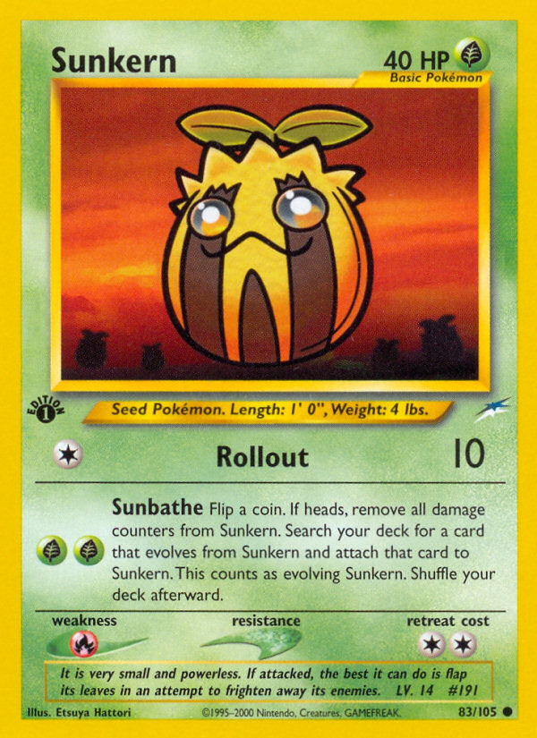 Sunkern (83/105) [Neo Destiny 1st Edition] | Exor Games Truro