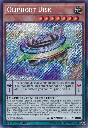Qliphort Disk [NECH-EN024] Secret Rare | Exor Games Truro
