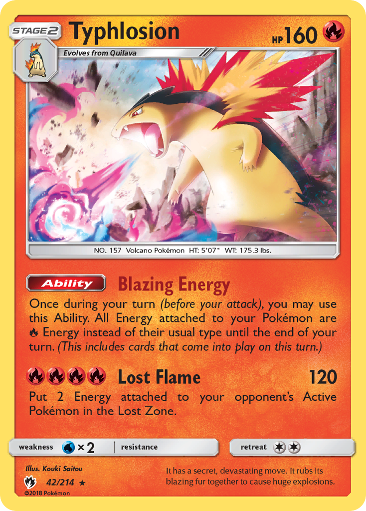 Typhlosion (42/214) [Sun & Moon: Lost Thunder] | Exor Games Truro