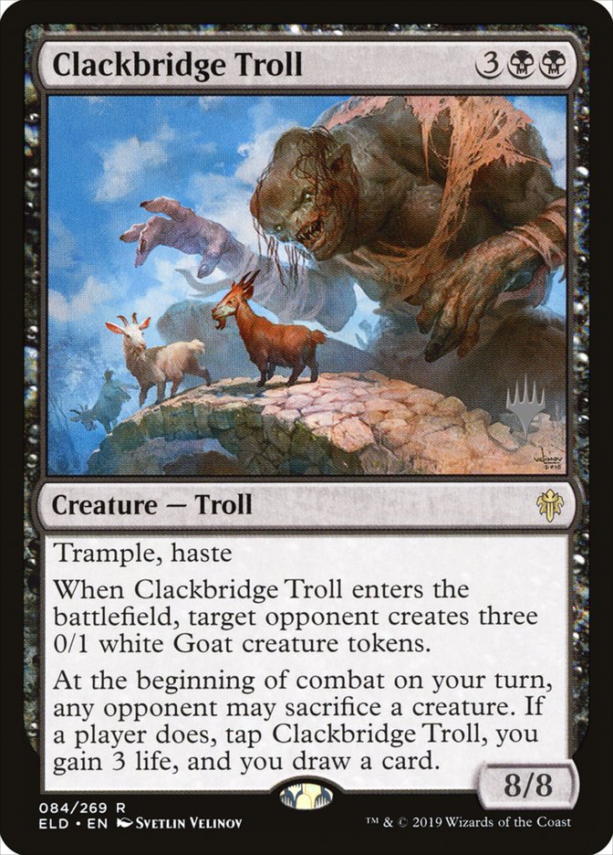 Clackbridge Troll (Promo Pack) [Throne of Eldraine Promos] | Exor Games Truro