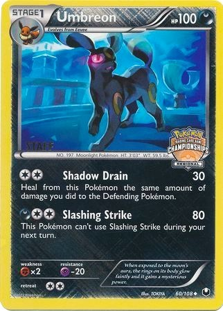 Umbreon (60/108) (Regional Championship Promo Staff) [Black & White: Dark Explorers] | Exor Games Truro