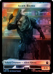 Alien Rhino // Food (0059) Double-Sided Token (Surge Foil) [Doctor Who Tokens] | Exor Games Truro