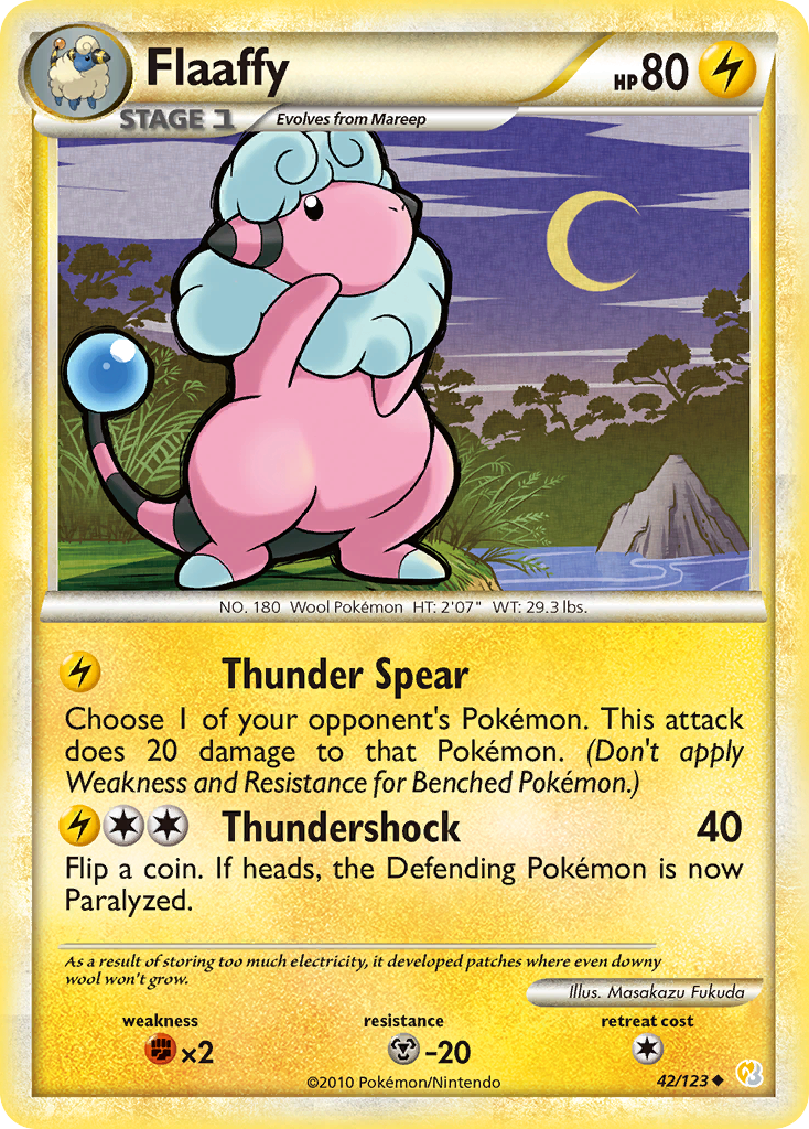 Flaaffy (42/123) [HeartGold & SoulSilver: Base Set] | Exor Games Truro
