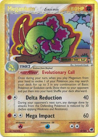 Meganium (4/101) (Delta Species) (Stamped) [EX: Dragon Frontiers] | Exor Games Truro