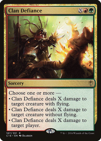 Clan Defiance [Commander 2016] | Exor Games Truro