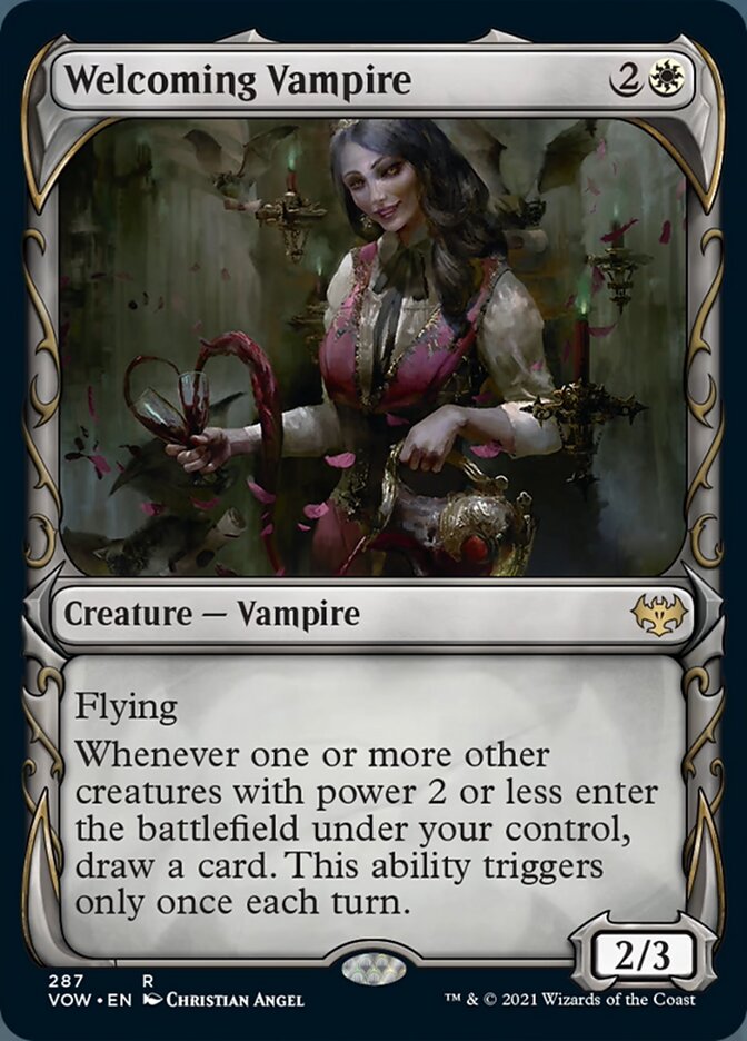 Welcoming Vampire (Showcase Fang Frame) [Innistrad: Crimson Vow] | Exor Games Truro