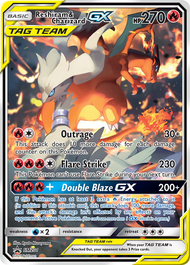 Reshiram & Charizard GX (SM201) [Sun & Moon: Black Star Promos] | Exor Games Truro