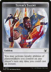 Elemental (02) // Teferi's Talent Emblem Double-Sided Token [March of the Machine Commander Tokens] | Exor Games Truro