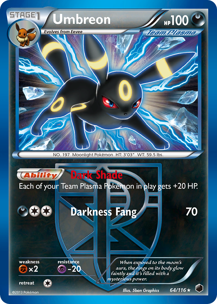 Umbreon (64/116) [Black & White: Plasma Freeze] | Exor Games Truro