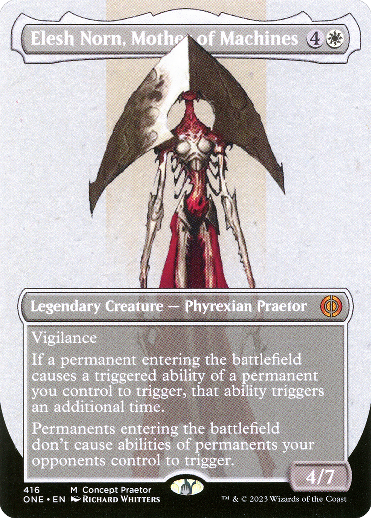 Elesh Norn, Mother of Machines (Borderless Concept Praetors) [Phyrexia: All Will Be One] | Exor Games Truro