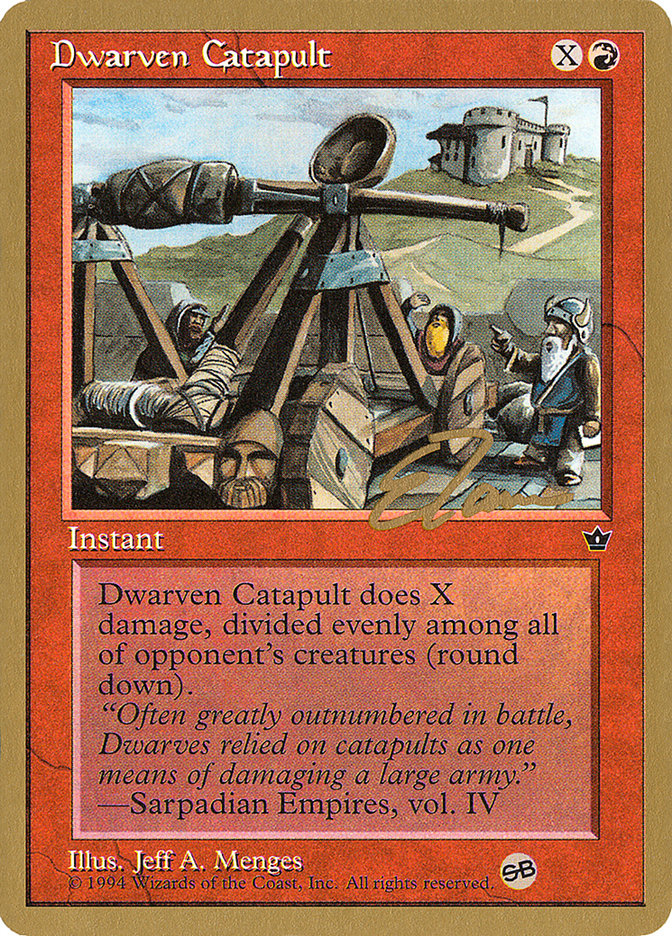 Dwarven Catapult (Eric Tam) (SB) [Pro Tour Collector Set] | Exor Games Truro