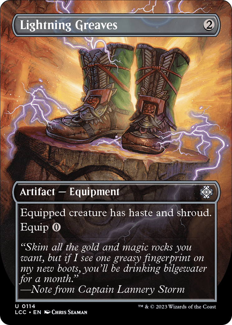 Lightning Greaves (Borderless) [The Lost Caverns of Ixalan Commander] | Exor Games Truro