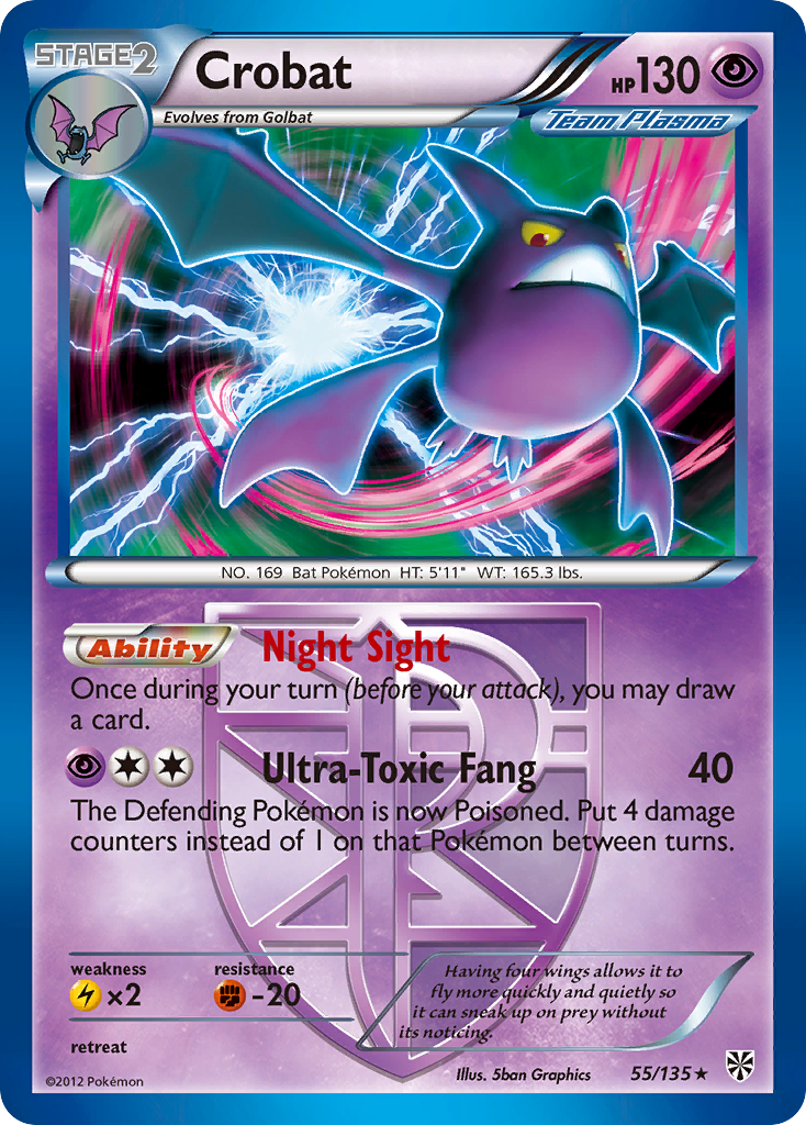 Crobat (55/135) [Black & White: Plasma Storm] | Exor Games Truro