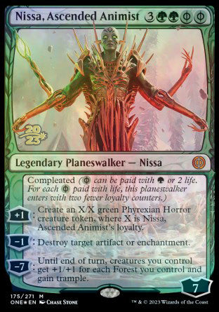 Nissa, Ascended Animist [Phyrexia: All Will Be One Prerelease Promos] | Exor Games Truro