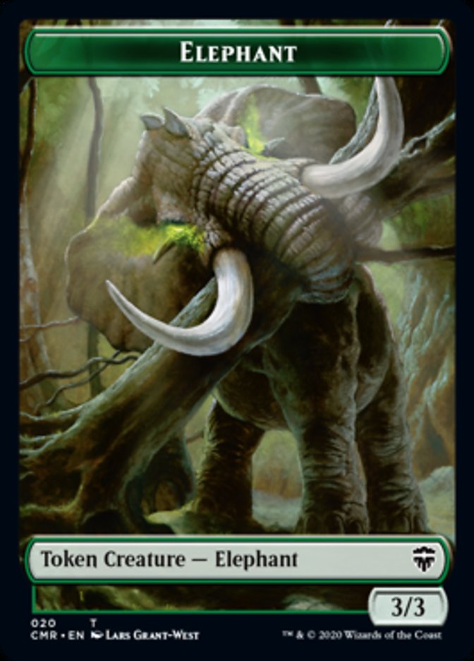 Beast (19) // Elephant Token [Commander Legends Tokens] | Exor Games Truro