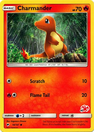 Charmander (18/147) (Charizard Stamp #42) [Battle Academy 2020] | Exor Games Truro