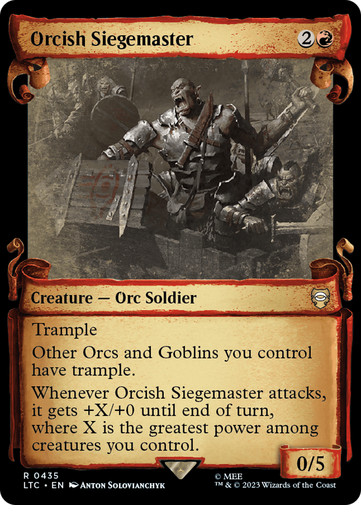 Orcish Siegemaster [The Lord of the Rings: Tales of Middle-Earth Commander Showcase Scrolls] | Exor Games Truro