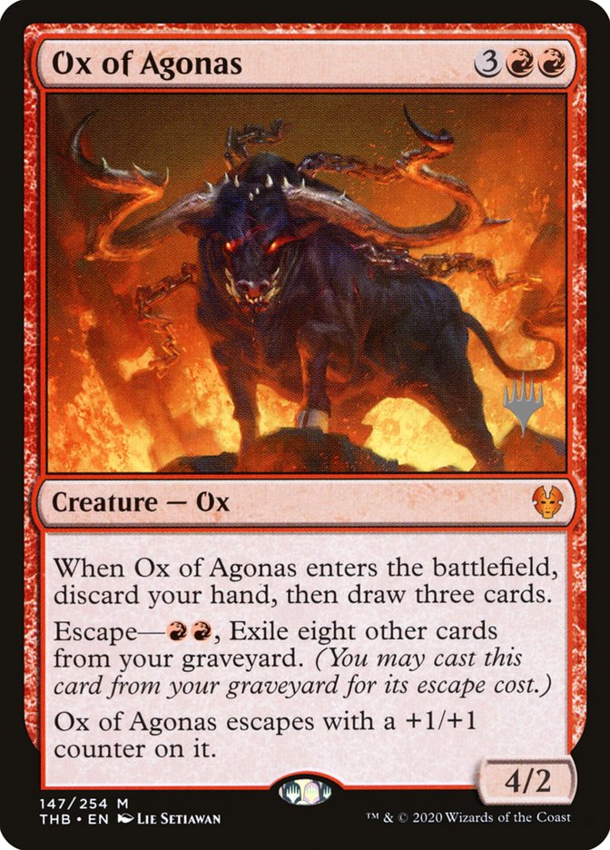 Ox of Agonas (Promo Pack) [Theros Beyond Death Promos] | Exor Games Truro