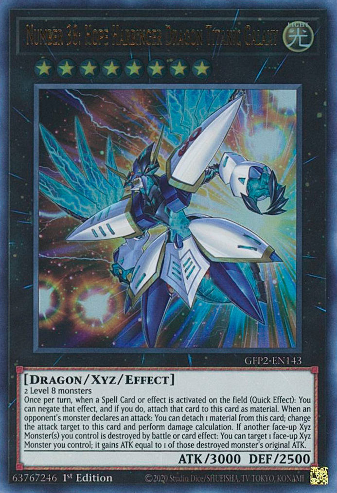 Number 38: Hope Harbinger Dragon Titanic Galaxy [GFP2-EN143] Ultra Rare | Exor Games Truro