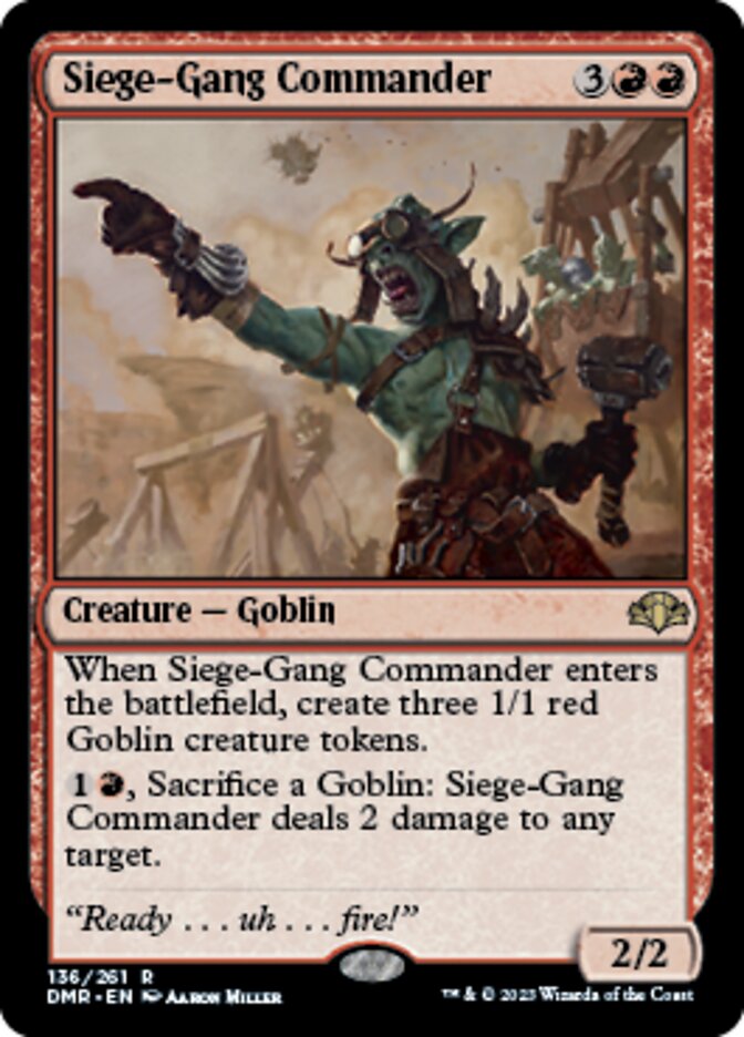 Siege-Gang Commander [Dominaria Remastered] | Exor Games Truro