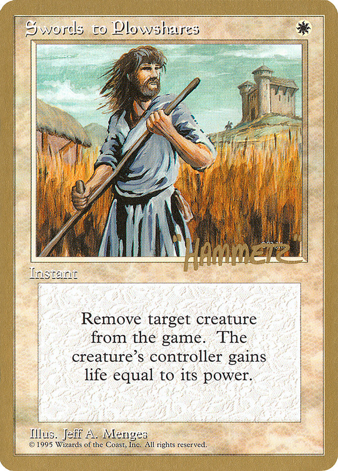 Swords to Plowshares (Shawn "Hammer" Regnier) [Pro Tour Collector Set] | Exor Games Truro
