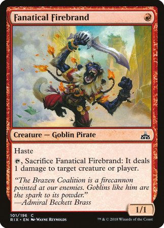 Fanatical Firebrand [Rivals of Ixalan] | Exor Games Truro