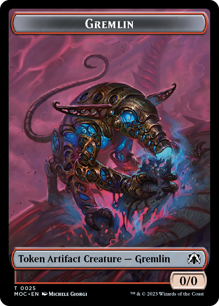 Treasure // Gremlin Double-Sided Token [March of the Machine Commander Tokens] | Exor Games Truro