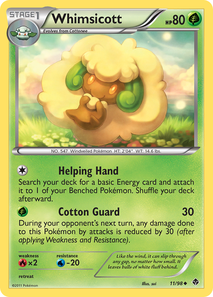 Whimsicott (11/98) [Black & White: Emerging Powers] | Exor Games Truro