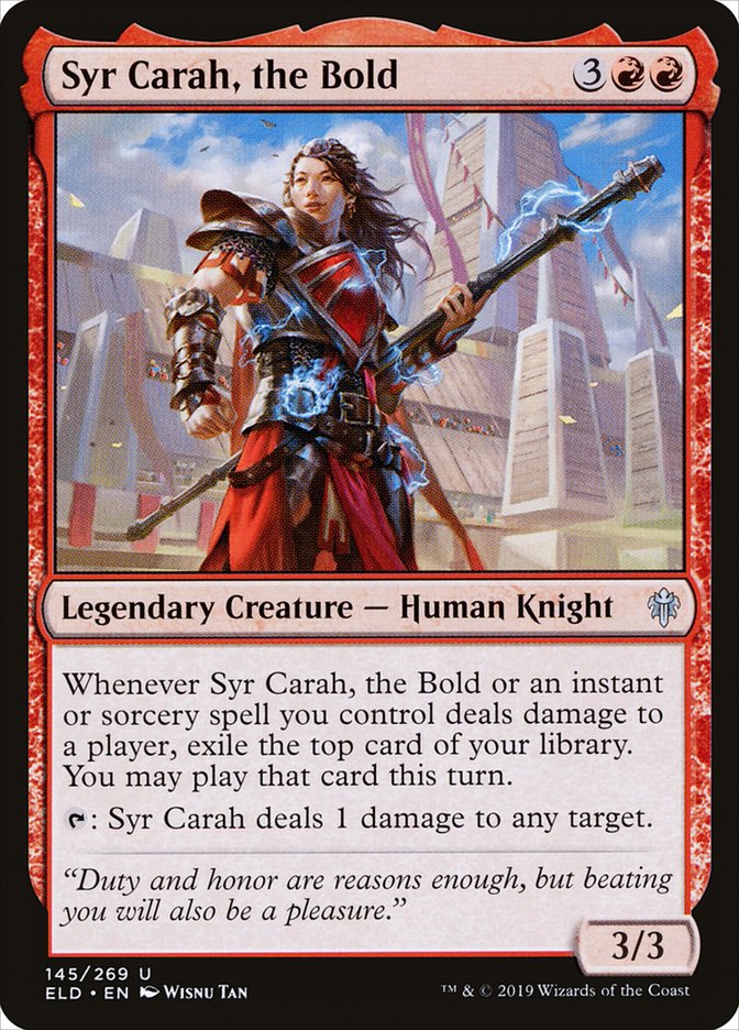 Syr Carah, the Bold [Throne of Eldraine] | Exor Games Truro