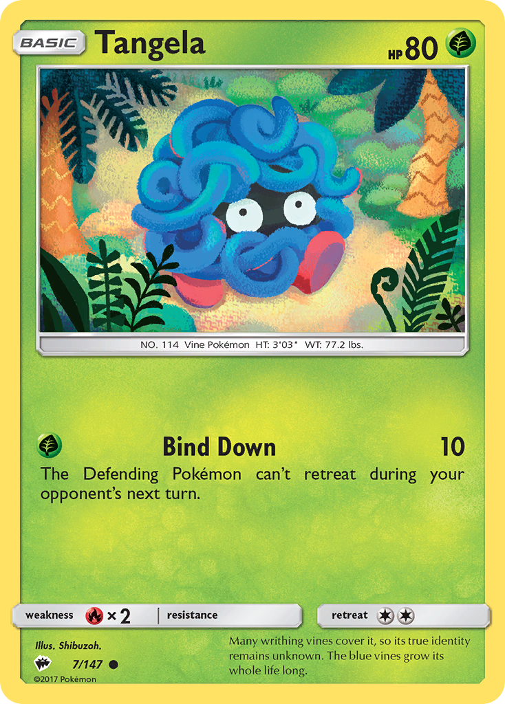 Tangela (7/147) [Sun & Moon: Burning Shadows] | Exor Games Truro