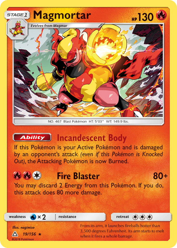 Magmortar (19/156) [Sun & Moon: Ultra Prism] | Exor Games Truro