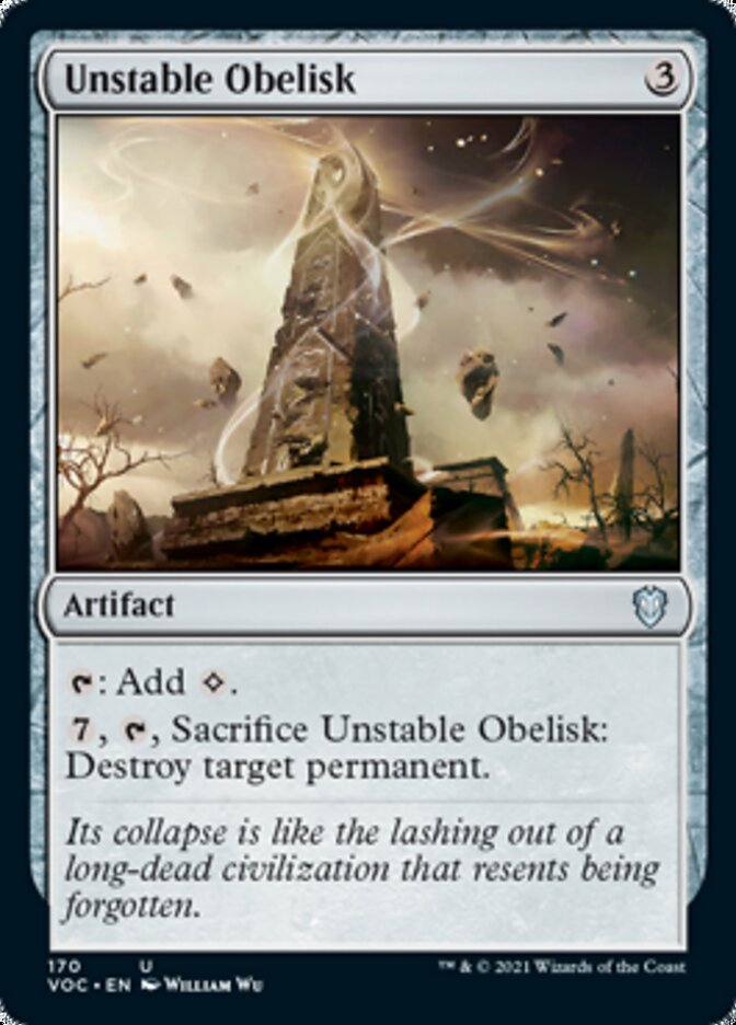 Unstable Obelisk [Innistrad: Crimson Vow Commander] | Exor Games Truro