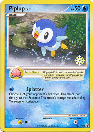 Piplup (72/100) [Countdown Calendar Promos] | Exor Games Truro