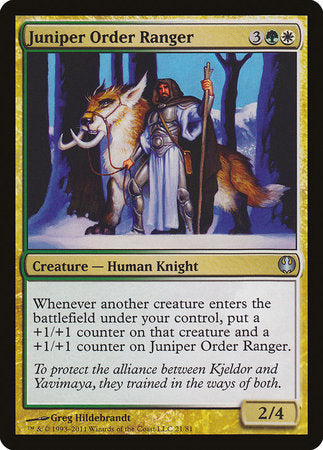 Juniper Order Ranger [Duel Decks: Knights vs. Dragons] | Exor Games Truro