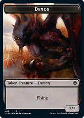 Demon // Demon Double-Sided Token [Starter Commander Decks] | Exor Games Truro