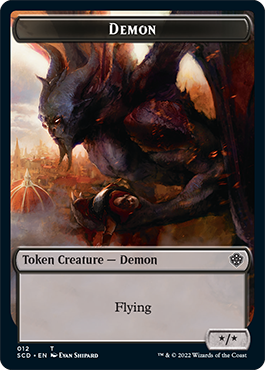 Demon // Demon Double-Sided Token [Starter Commander Decks] | Exor Games Truro