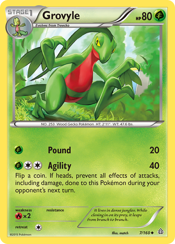 Grovyle (7/160) [XY: Primal Clash] | Exor Games Truro