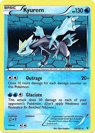 Kyurem (34/101) (Cosmos Holo) [Black & White: Noble Victories] | Exor Games Truro