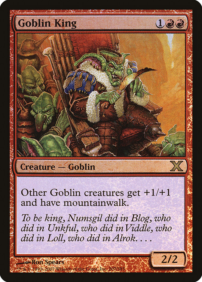 Goblin King (Premium Foil) [Tenth Edition] | Exor Games Truro