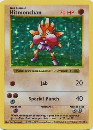 Hitmonchan (7/102) [Base Set Shadowless Unlimited] | Exor Games Truro