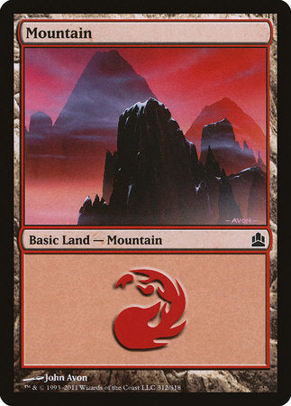 Mountain (312) [Commander 2011] | Exor Games Truro