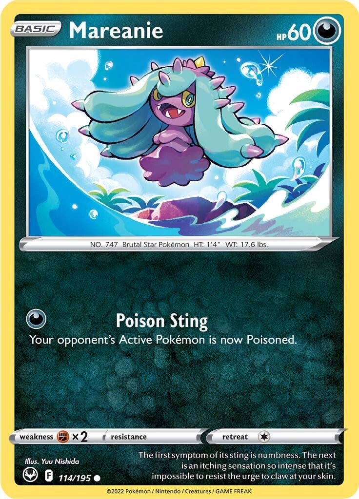 Mareanie (114/195) [Sword & Shield: Silver Tempest] | Exor Games Truro