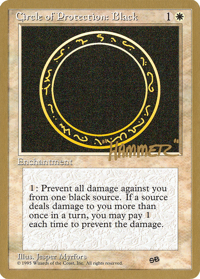 Circle of Protection: Black (Shawn "Hammer" Regnier) (SB) [Pro Tour Collector Set] | Exor Games Truro