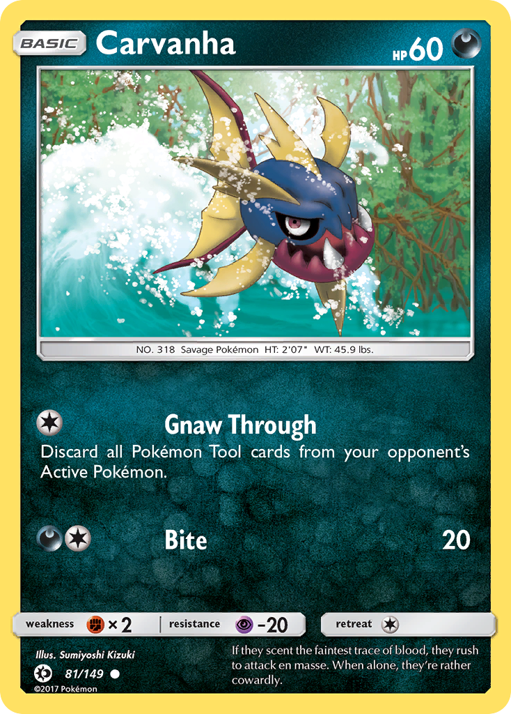 Carvanha (81/149) [Sun & Moon: Base Set] | Exor Games Truro