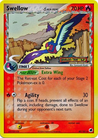 Swellow (40/101) (Delta Species) (Stamped) [EX: Dragon Frontiers] | Exor Games Truro