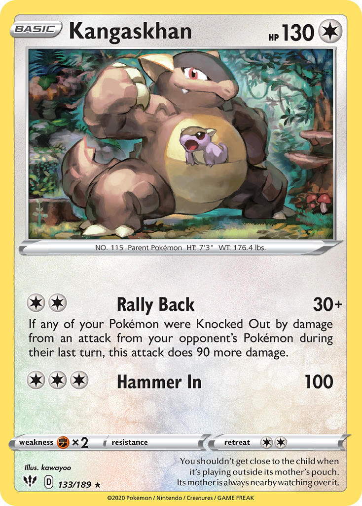 Kangaskhan (133/189) (Theme Deck Exclusive) [Sword & Shield: Darkness Ablaze] | Exor Games Truro