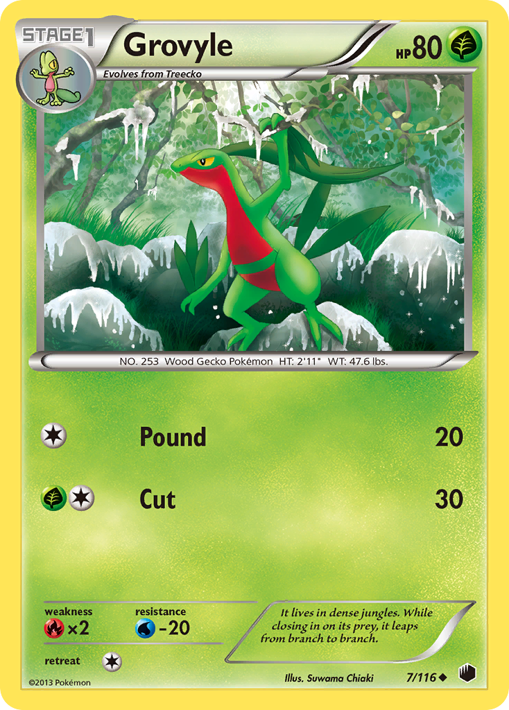 Grovyle (7/116) [Black & White: Plasma Freeze] | Exor Games Truro