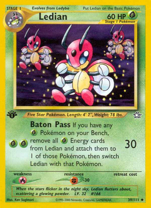 Ledian (39/111) [Neo Genesis 1st Edition] | Exor Games Truro