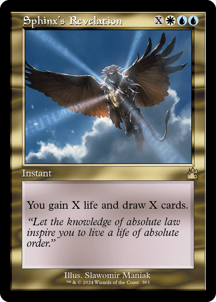 Sphinx's Revelation (Retro Frame) [Ravnica Remastered] | Exor Games Truro